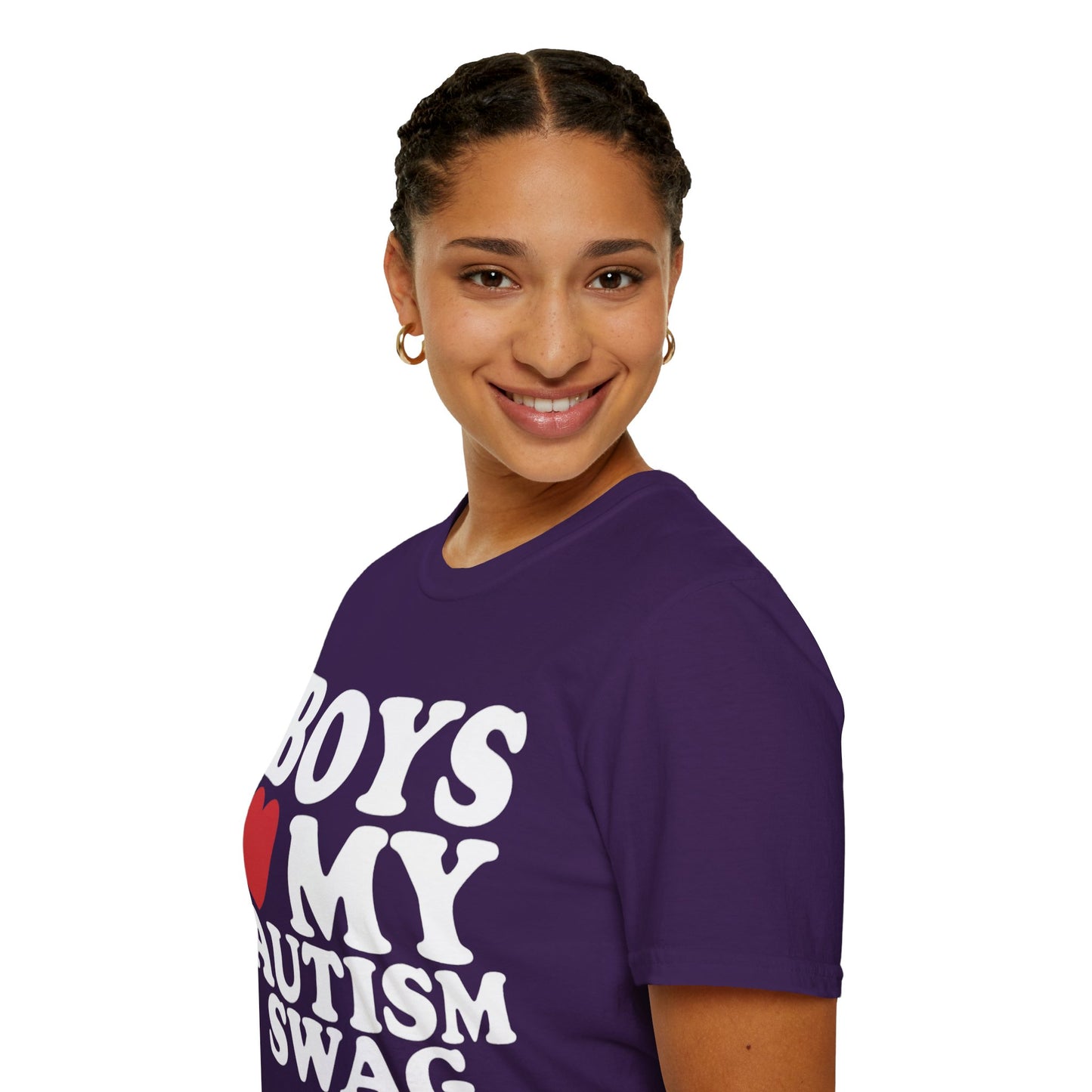 T-shirt "Boys love my autism swag" - Unisex Softstyle T-Shirt