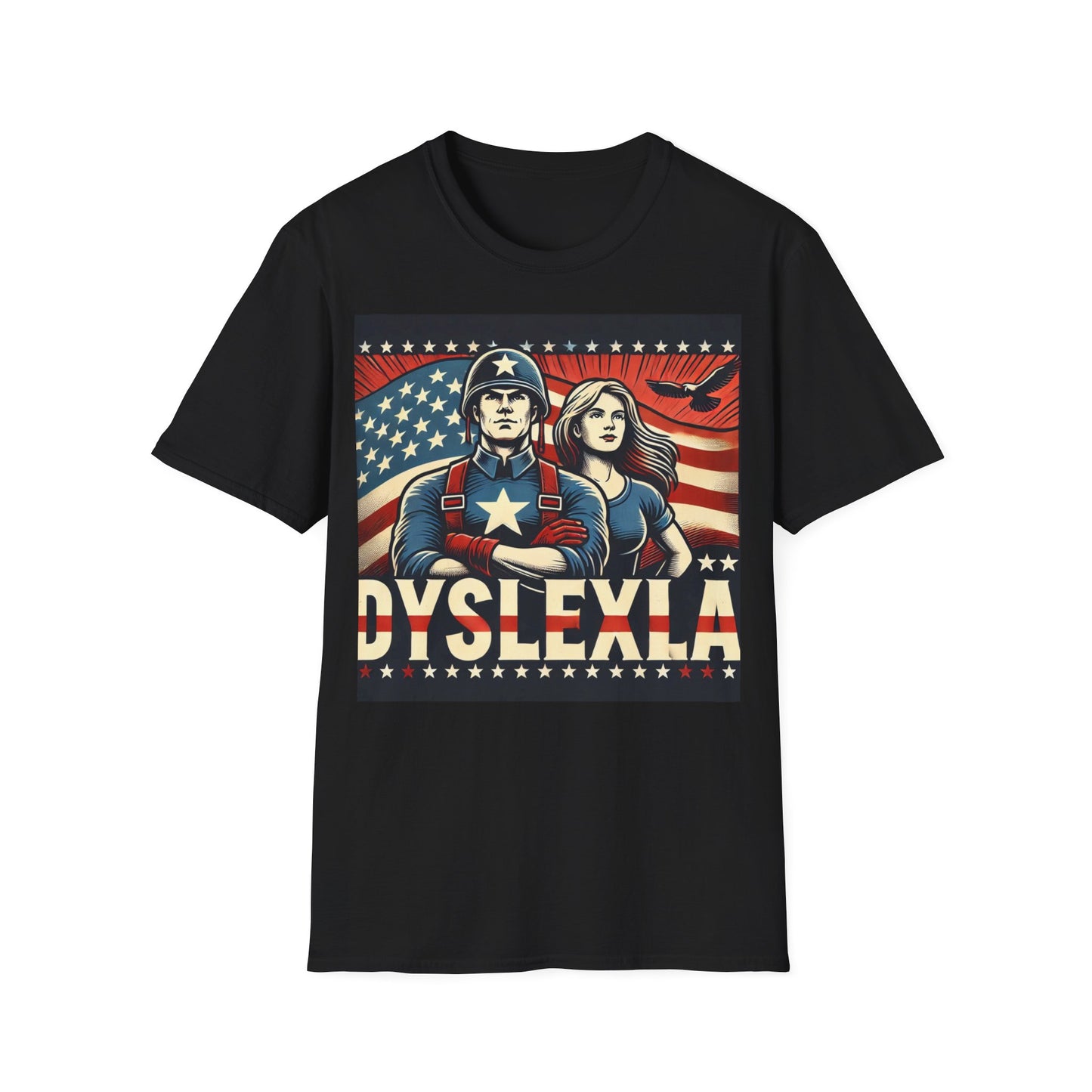 T-shirt "American Dyslexia" - Unisex Softstyle T-Shirt