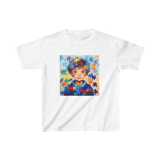 T-shirt "Puzzle de Couleurs" - Kids Heavy Cotton™ Tee